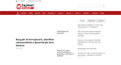 Desktop Screenshot of lajmetshqip.com